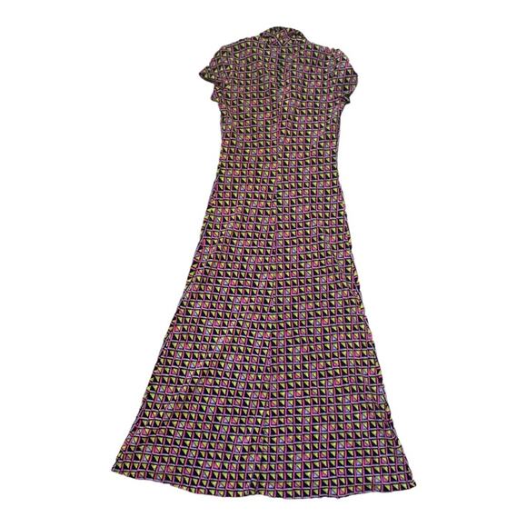 My Michelle vintage maxi dress womans size medium 90s abstract bright funky cute - Picture 2 of 6